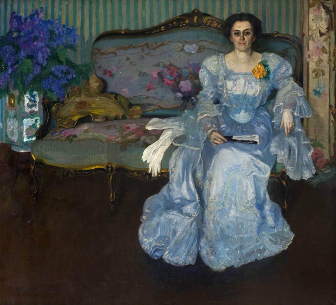 Retrato (Sra. María Castro de Figari), 1907. Pedro Blanes Viale (1878-1926). Óleo sobre tela.  170 x 187 cm. Nº inv. 1014.