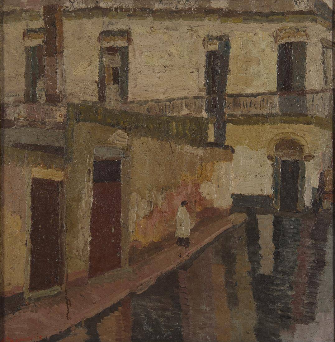 Lluvia, s/f. Alfredo De Simone (1892-1950). Óleo sobre tela.  86 x 79 cm. Nº inv. 1036.