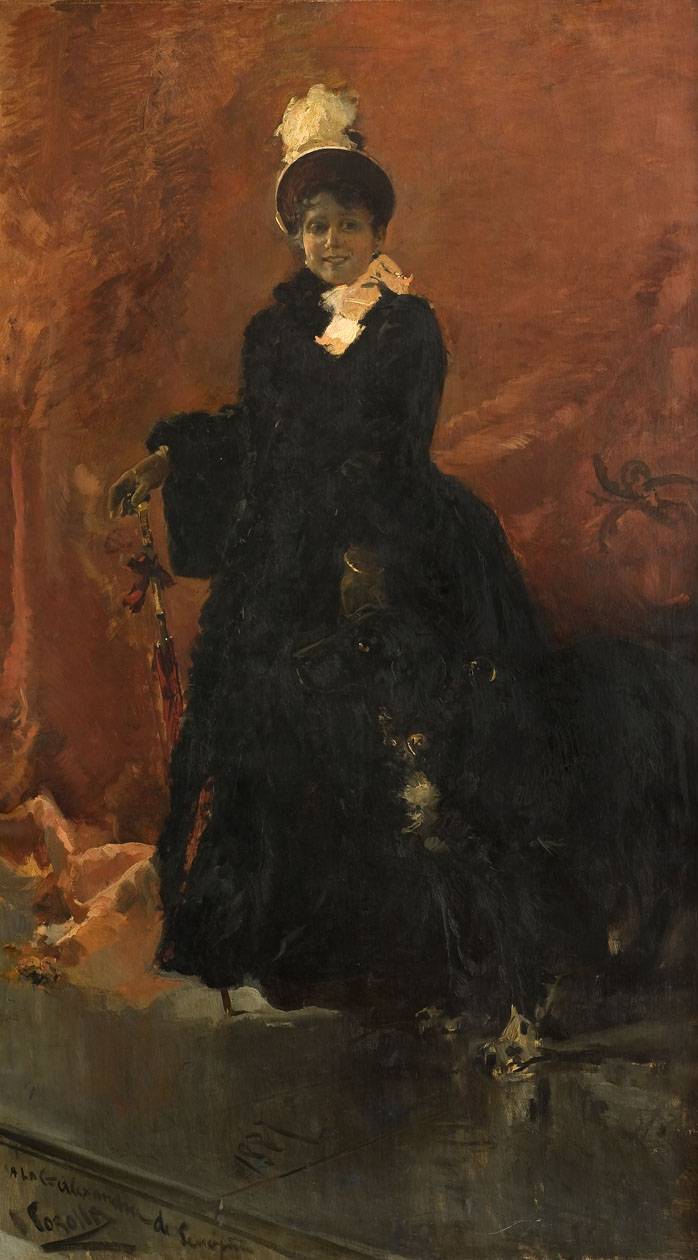 Retrato (Alejandra de Signorini). Joaquin Sorolla y Bastida (1863-1923). Óleo sobre tela.  227 x 130 cm. Nº inv. 1043.