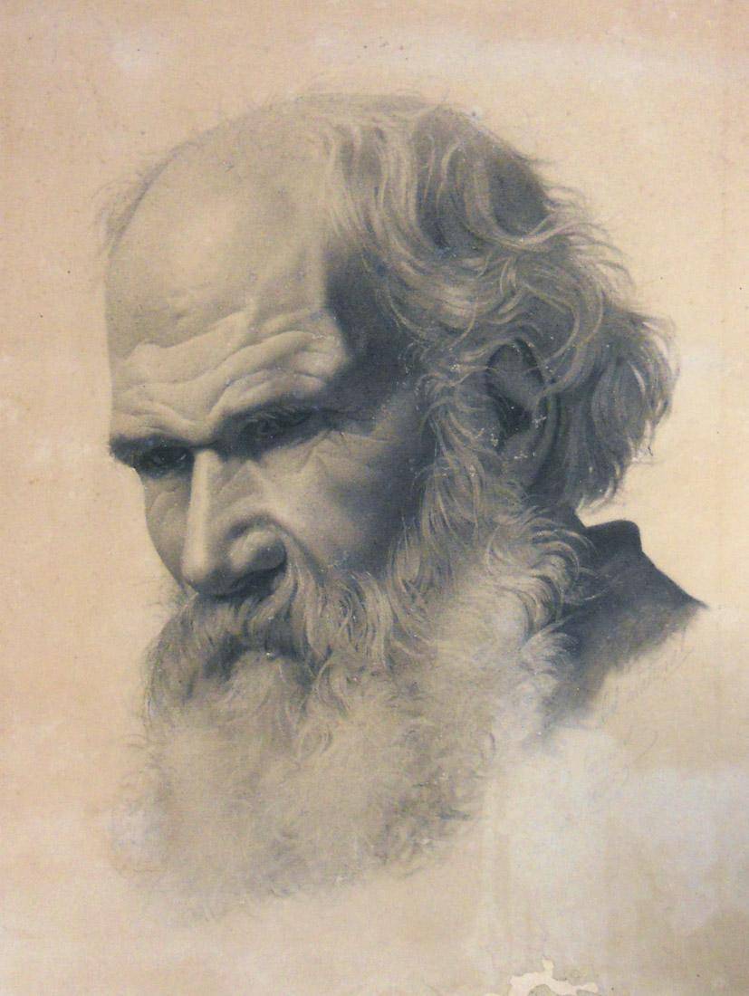 Estudio. Juan Luis Blanes (1856-1895). Dibujo sobre papel.  40 x 28 cm. Nº inv. 1232.