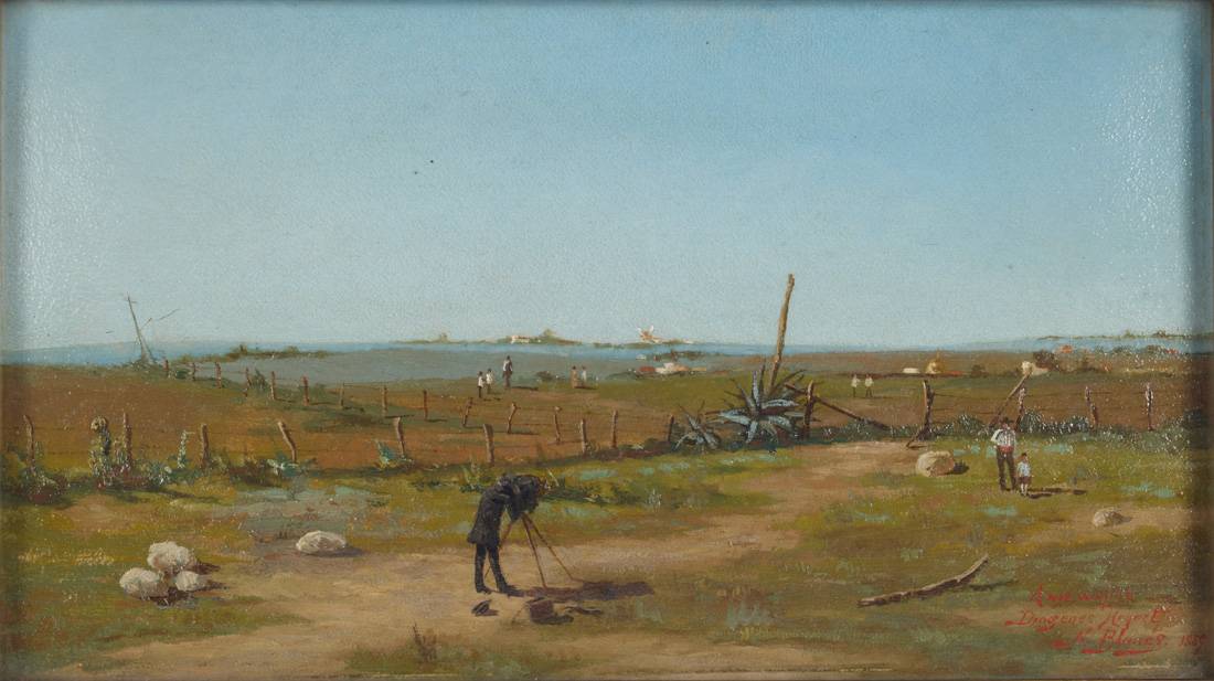 Bella Vista, 1889. Nicanor Blanes (1857-1895). Óleo sobre cartón.  20 x 36 cm. Nº inv. 1235.