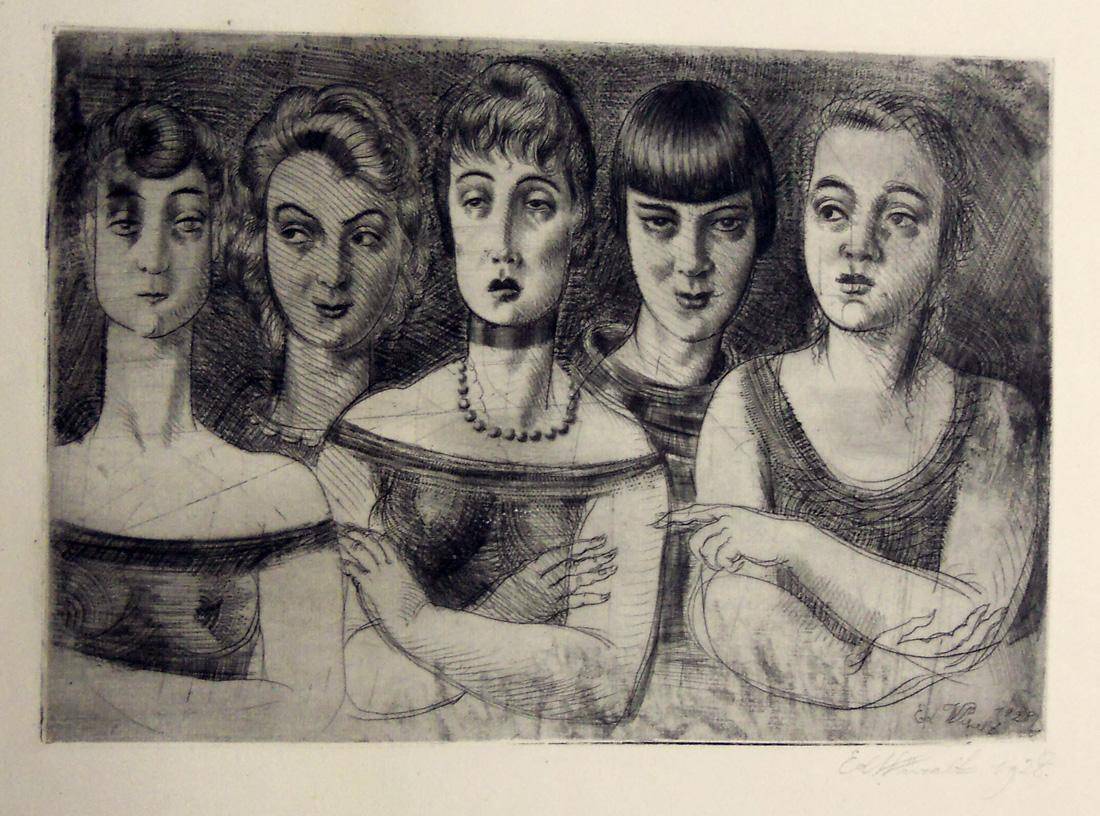 Estudio, 1928. Eduardo Wiralt. Grabado.  40 x 50 cm. Nº inv. 1388.