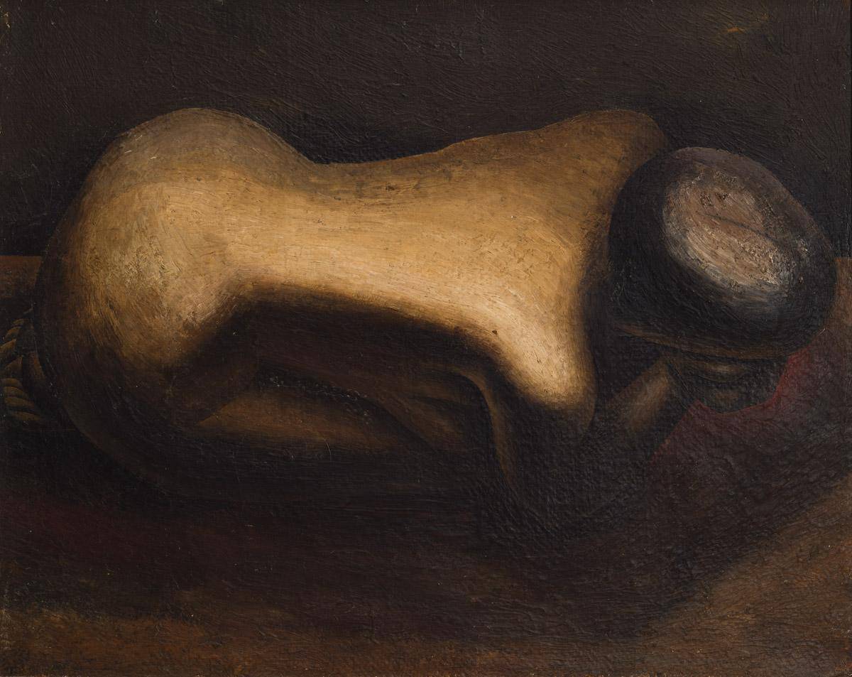Desnudo, c.1940. David Alfaro Siqueiros (1896-1974). Óleo sobre tela.  64 x 80 cm. Nº inv. 1418.