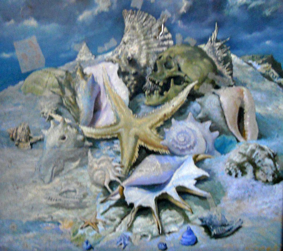 Fósiles. Giocondo Faggioni. Óleo sobre tela.  75 x 85 cm. Nº inv. 1448.