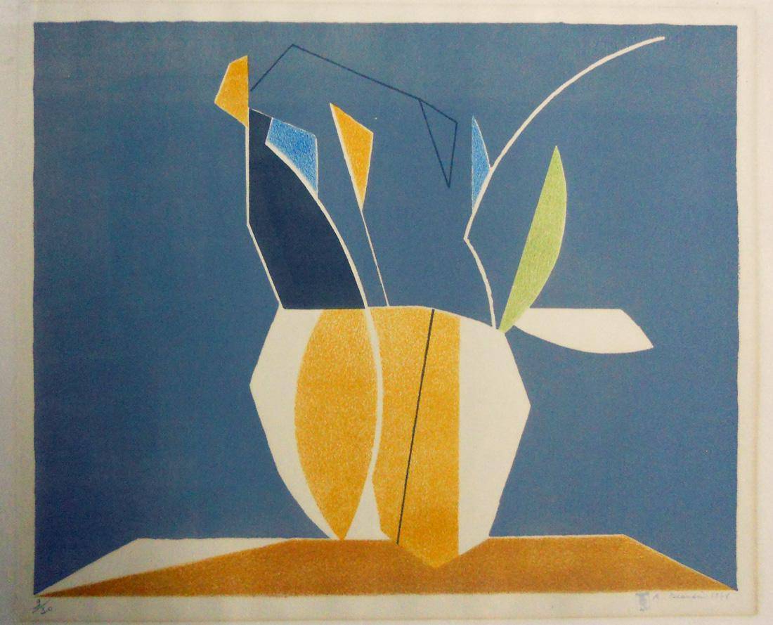 La hoja verde, 1948. André Beaudin (1895-1979). Grabado.  33,5 x 41 cm. Nº inv. 1450.