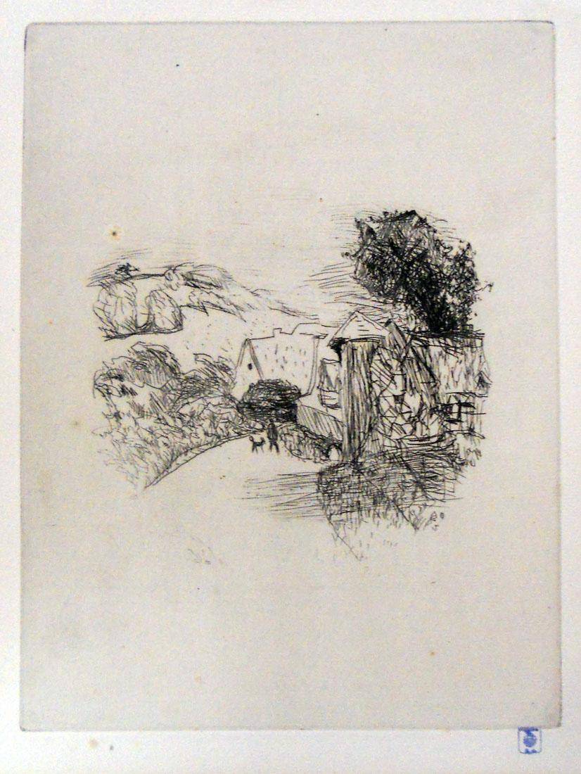 Paisaje. Pierre Bonnard (1867-1947). Grabado sobre papel.  27 x 20 cm. Nº inv. 1454.