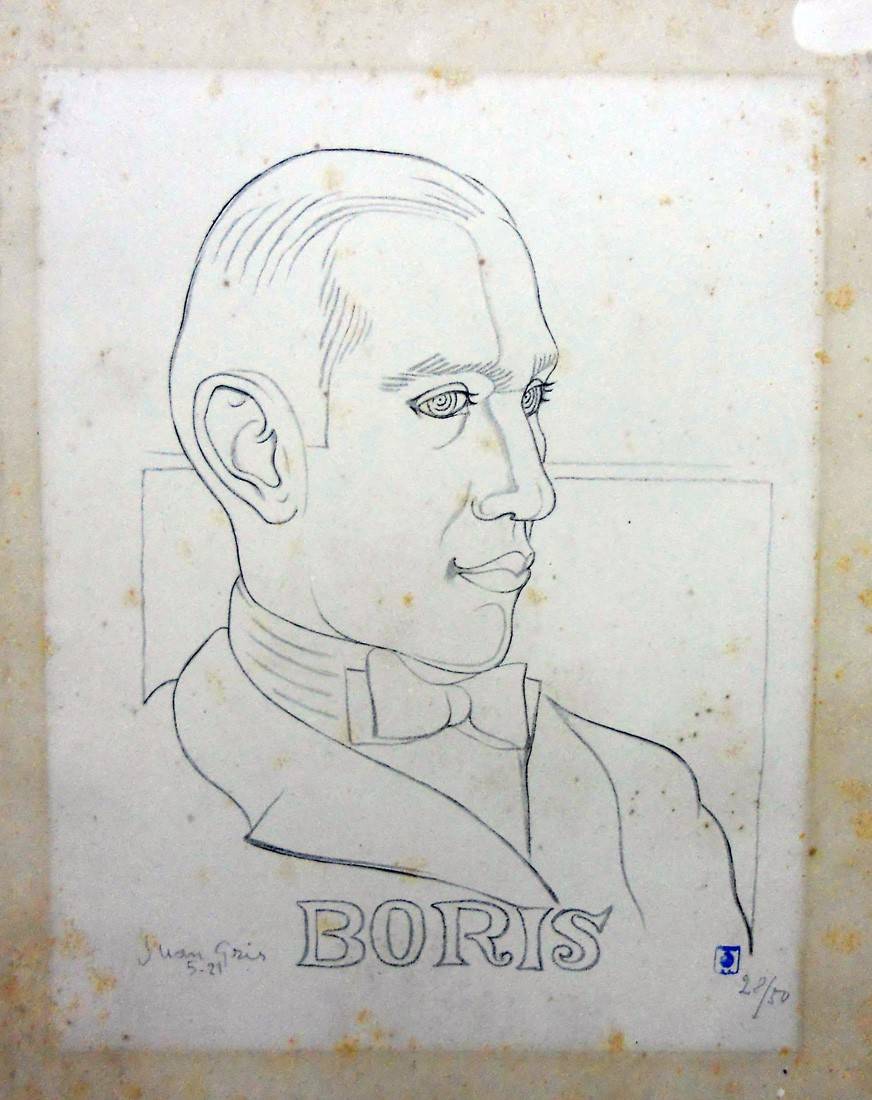 Boris, 1921. Juan Gris (1887-1927). Litografía.  27 x 21 cm. Nº inv. 1480.