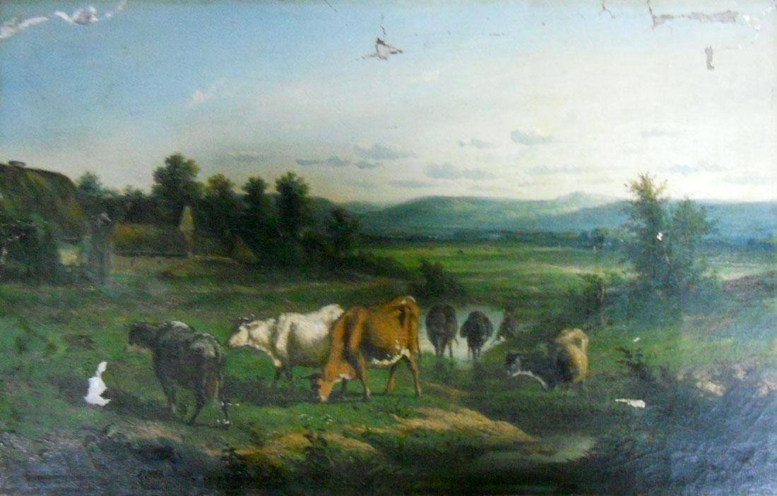 El vaquero, 1853. Victor Emile Cartier (1811-1866). Óleo sobre tela.  36 x 58 cm. Nº inv. 150.