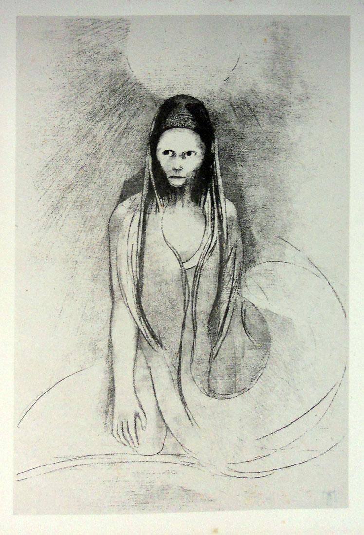 Eva González. Odilón Redón (1840-1916). Litografía.  32 x 22 cm. Nº inv. 1505.