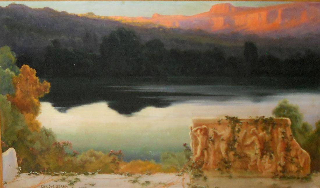 Mirador de Diana. Enrique Serra (1859-1918). Óleo sobre tela.  97 x 56 cm. Nº inv. 1526.