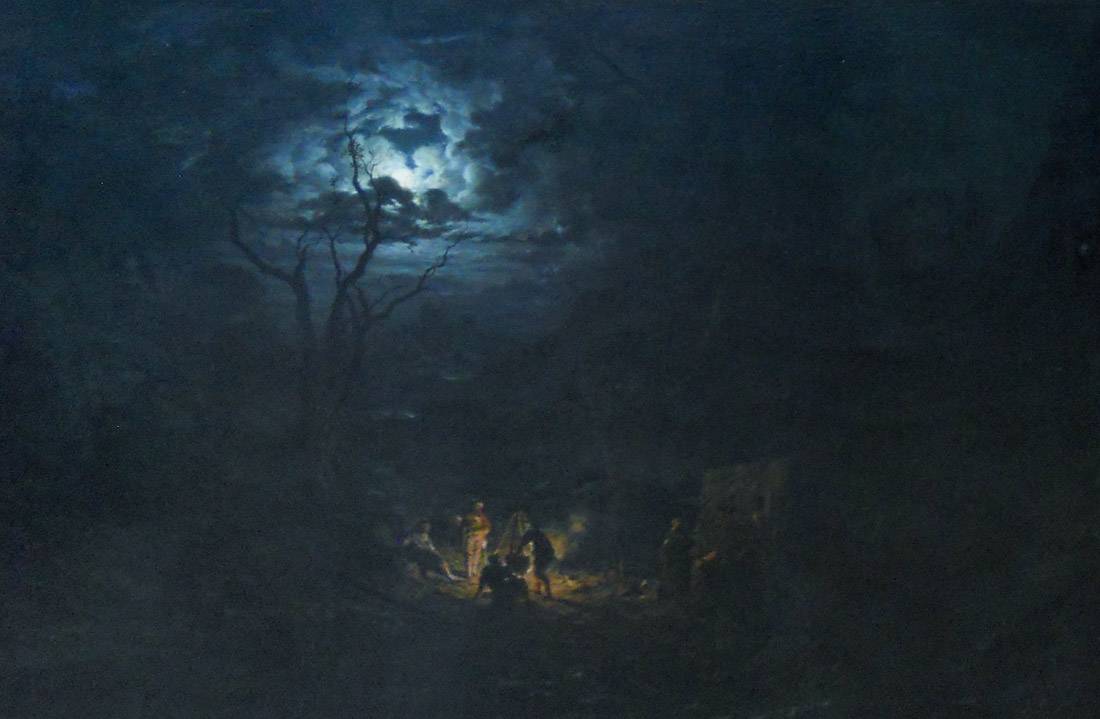 La noche. León Legat (1829). Óleo sobre tela.  100 x 147 cm. Nº inv. 153.