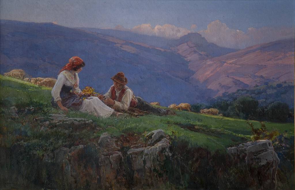 Buen tiempo, 1911. Mariano Barbasán Lagueruela (1864-1924). Óleo sobre tela.  74 x 48 cm. Nº inv. 1642.