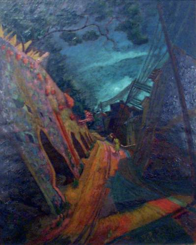 Camino con postes, c.1927-29. José Cuneo (1887-1977). Óleo sobre tela.  100 x 81 cm. Nº inv. 1689.