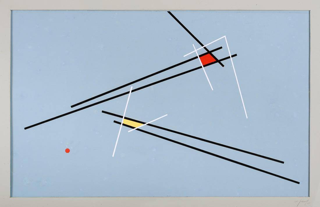Composición, 1955. María Freire (1917-2015). Gouache sobre cartulina.  50 x 80 cm. Nº inv. 1710.