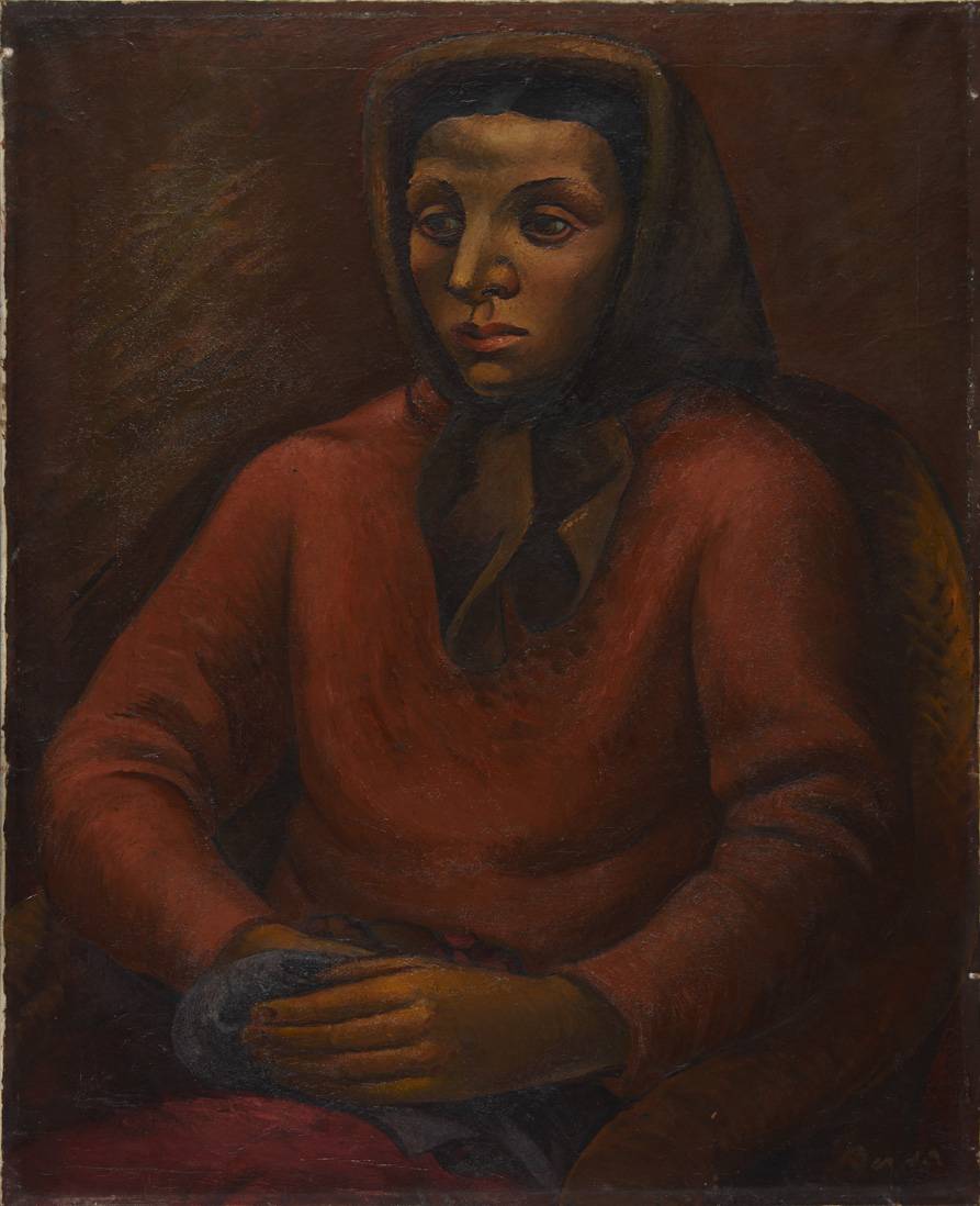 Campesina, c.1940. Norberto Berdía (1899-1983). Óleo sobre tela.  80 x 65 cm. Nº inv. 1725.