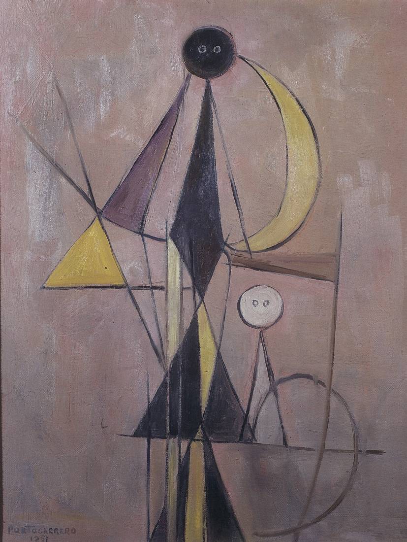 Figura en rosado, 1961. René Portocarrero (1912-1985). Óleo sobre tela.  61 x 48 cm. Nº inv. 1966.