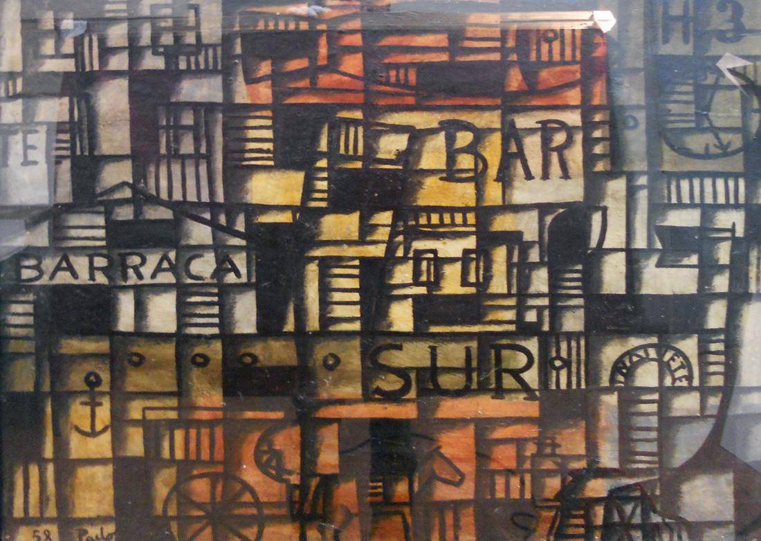 Pintura constructiva, 1958. Manuel Pailós (1918-2004). Óleo sobre cartón.  80 x 100 cm. Nº inv. 2012.