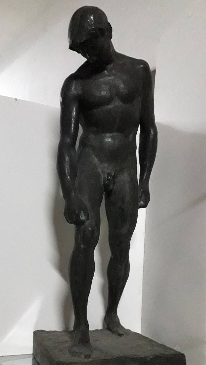 Estudio. José Belloni (1882-1965). Bronce.  84 x 31 x 33 cm. Nº inv. 202.