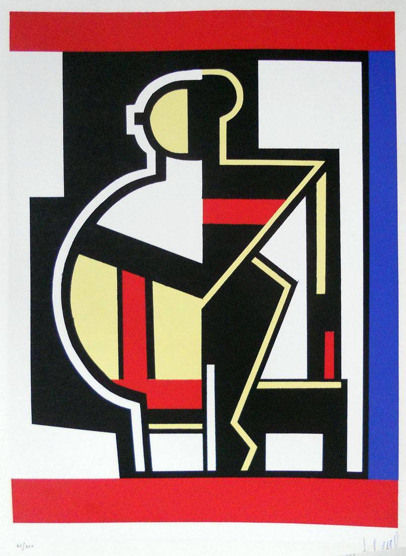 Epoque mecanique, 1919. Fernand Léger (1881-1955). Serigrafía.  44 x 32 cm. Nº inv. 2035.