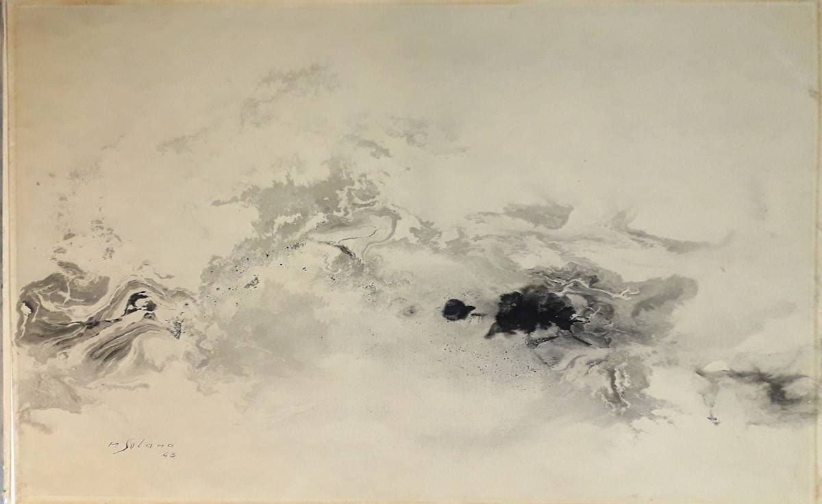 Dibujo, 1963. Nelsa Solano Gorga (1921-1984). Tinta china sobre papel.  49 x 68 cm. Nº inv. 2169.