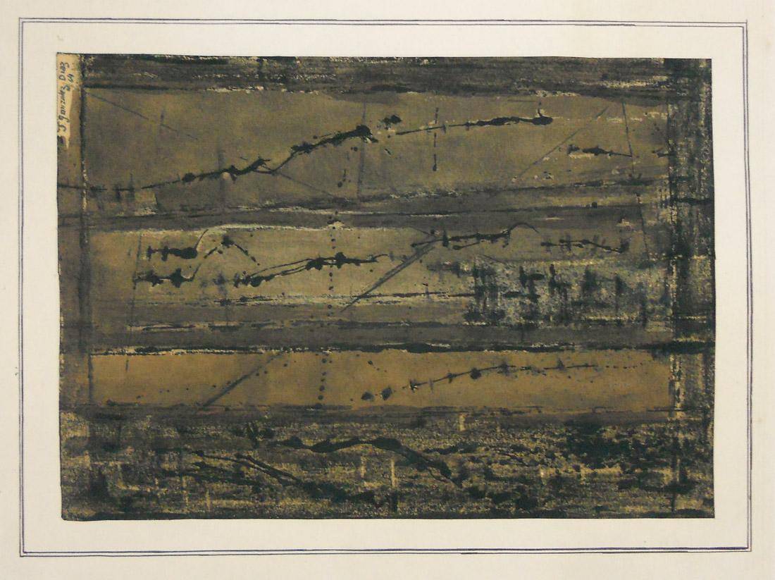 Flexibilidad, 1964. Julio José González Díaz (1926). Acuarela y tinta.  34 x 24 cm. Nº inv. 2180.