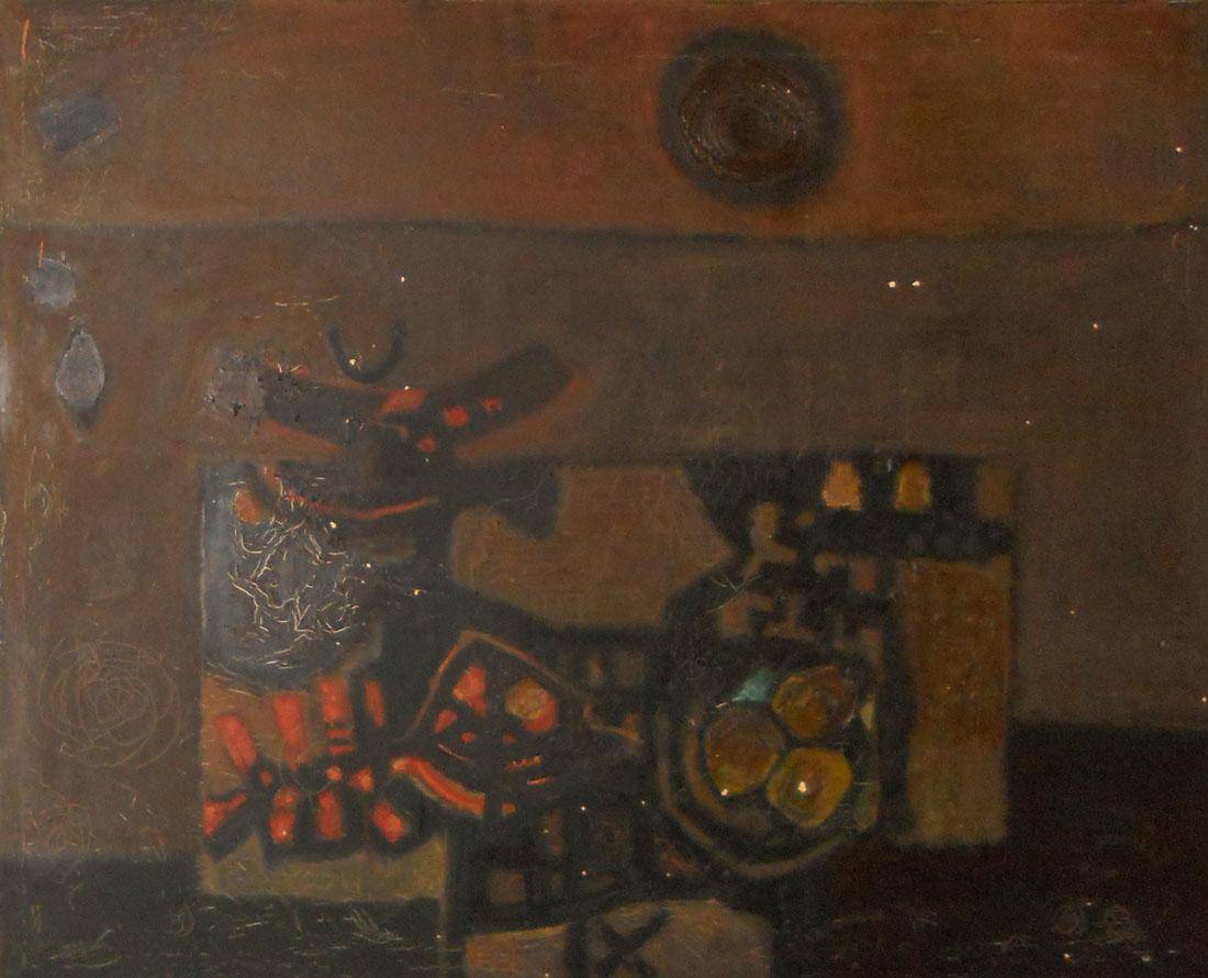 Naturaleza muerta, 1964. Carlos Lombardo (1924-1972). Óleo sobre tela.  110 x 138 cm. Nº inv. 2184.