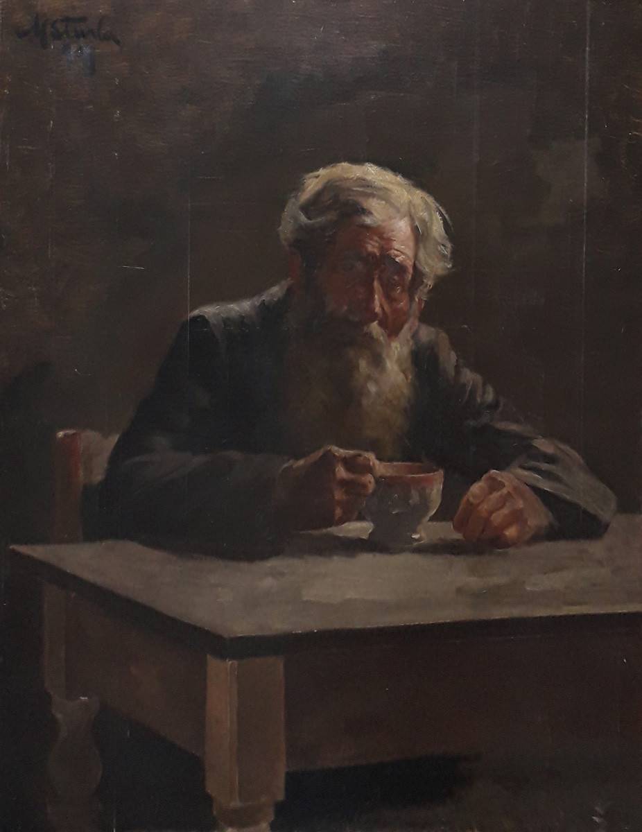 Estudio, 1909. Máximo Sturla (1883-1909). Óleo sobre tela.  96 x 78 cm. Nº inv. 227.