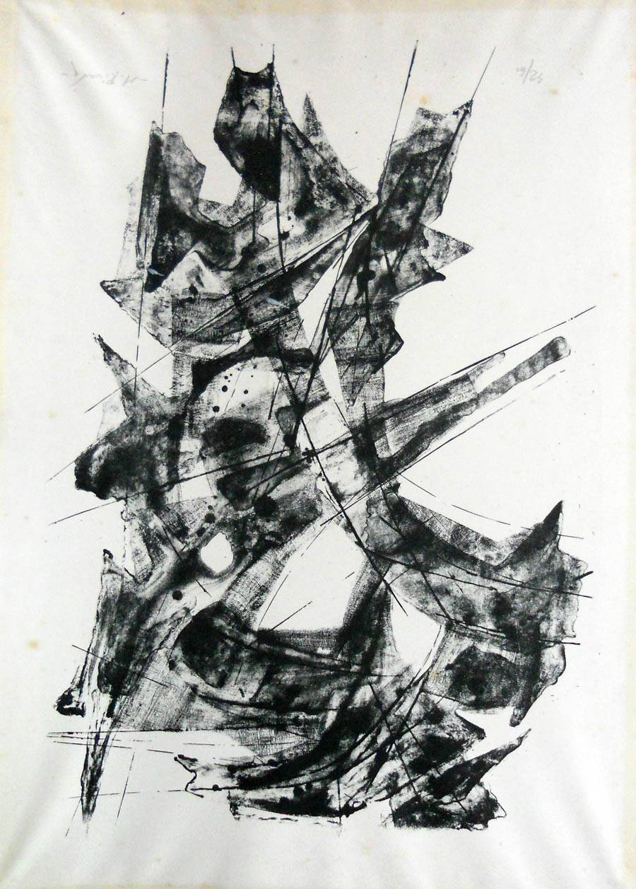 Grabado. Manuel Rivera (1927-1995). Litografía.  65 x 44 cm. Nº inv. 2273.
