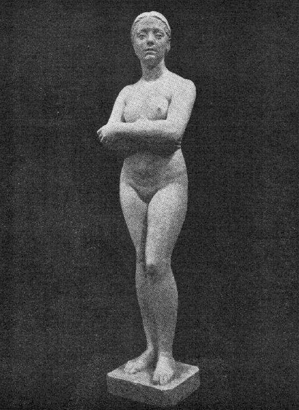 Pocha, 1948. Rómulo Chiessa (1899-1965). Yeso.  134 x 34 x 30 cm. Nº inv. 2405.