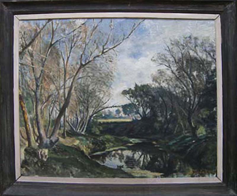 Rincón del Miguelete, 1945. Wasyl Rudyk (1901). Óleo sobre tela.  70 x 85 cm. Nº inv. 2739.