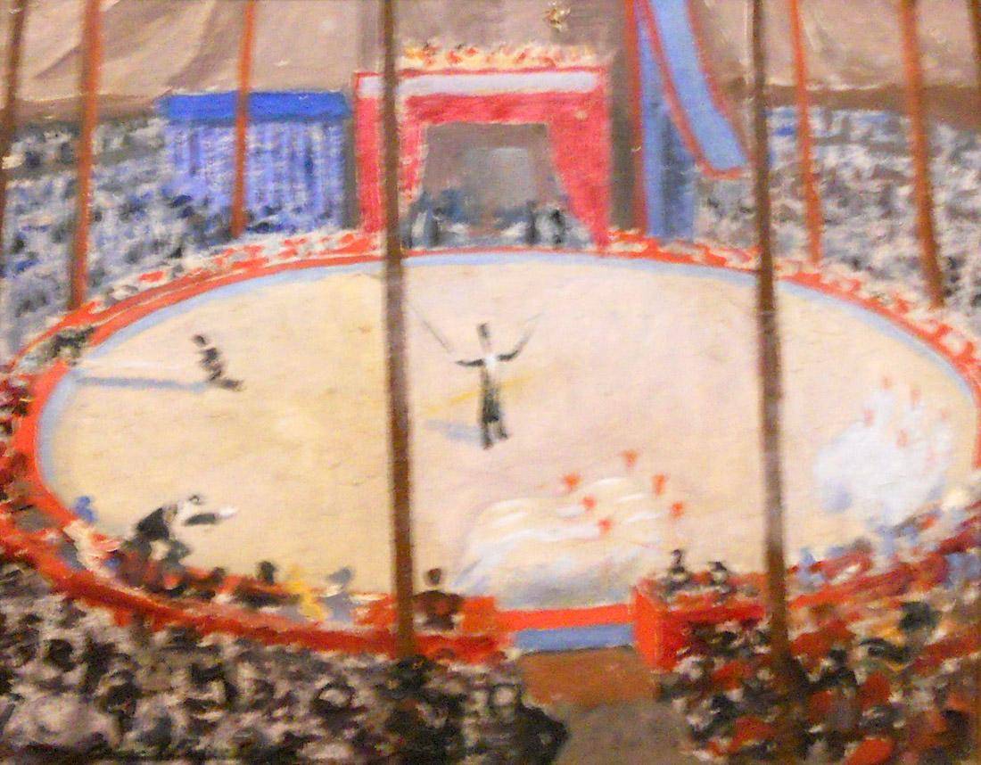 Circo. César Pesce Castro (1890-1977). Óleo sobre cartón.  38 x 45 cm. Nº inv. 2820.