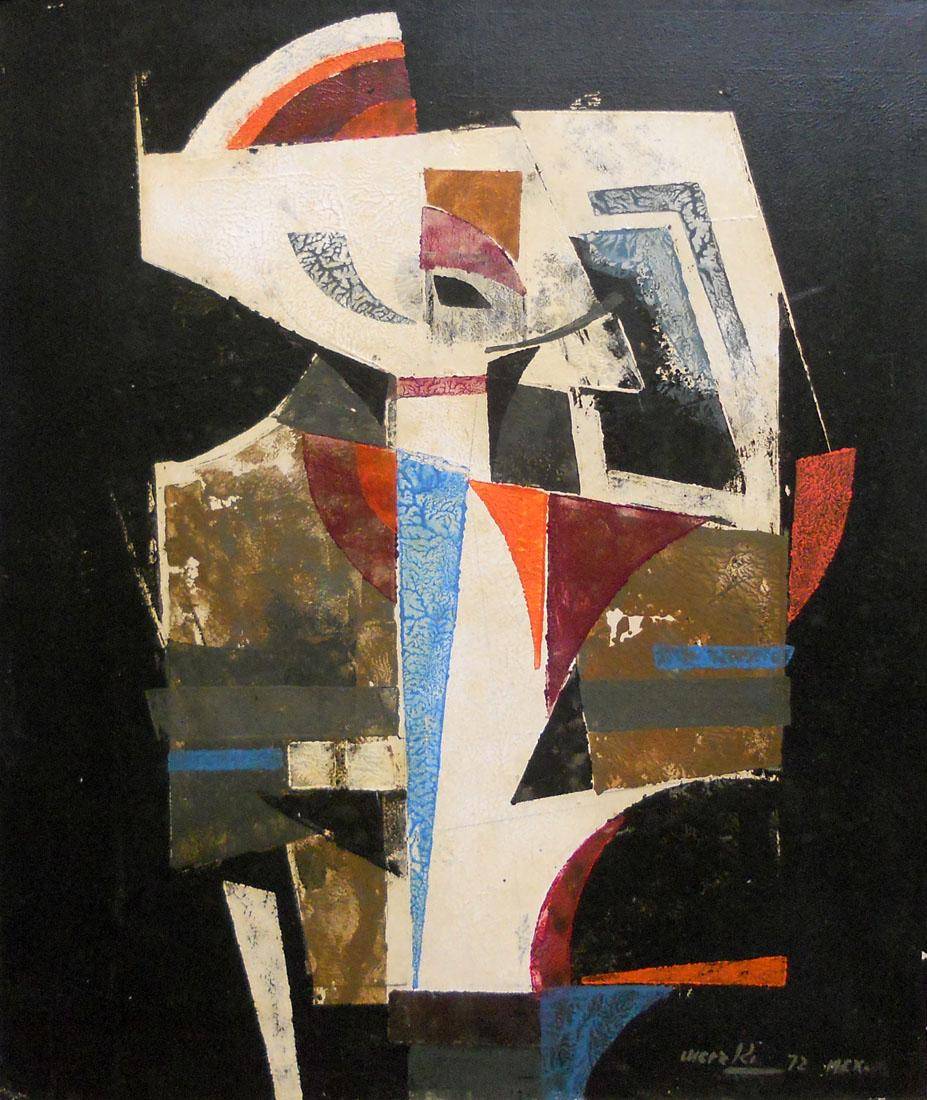 Caballero águila, 1972. Oscar Meraldi (1932-1979). Acrílico sobre cartón.  70 x 45 cm. Nº inv. 2843.