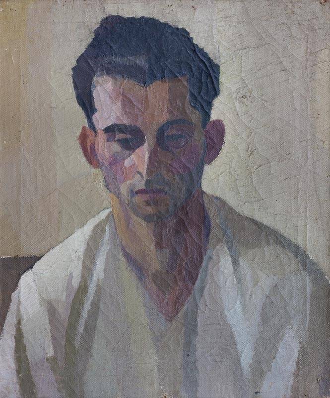 Cabeza de hombre, 1926. Gilberto Bellini (1908-1935). Óleo sobre tela.  60,5 x 50,5 cm. Nº inv. 2878.