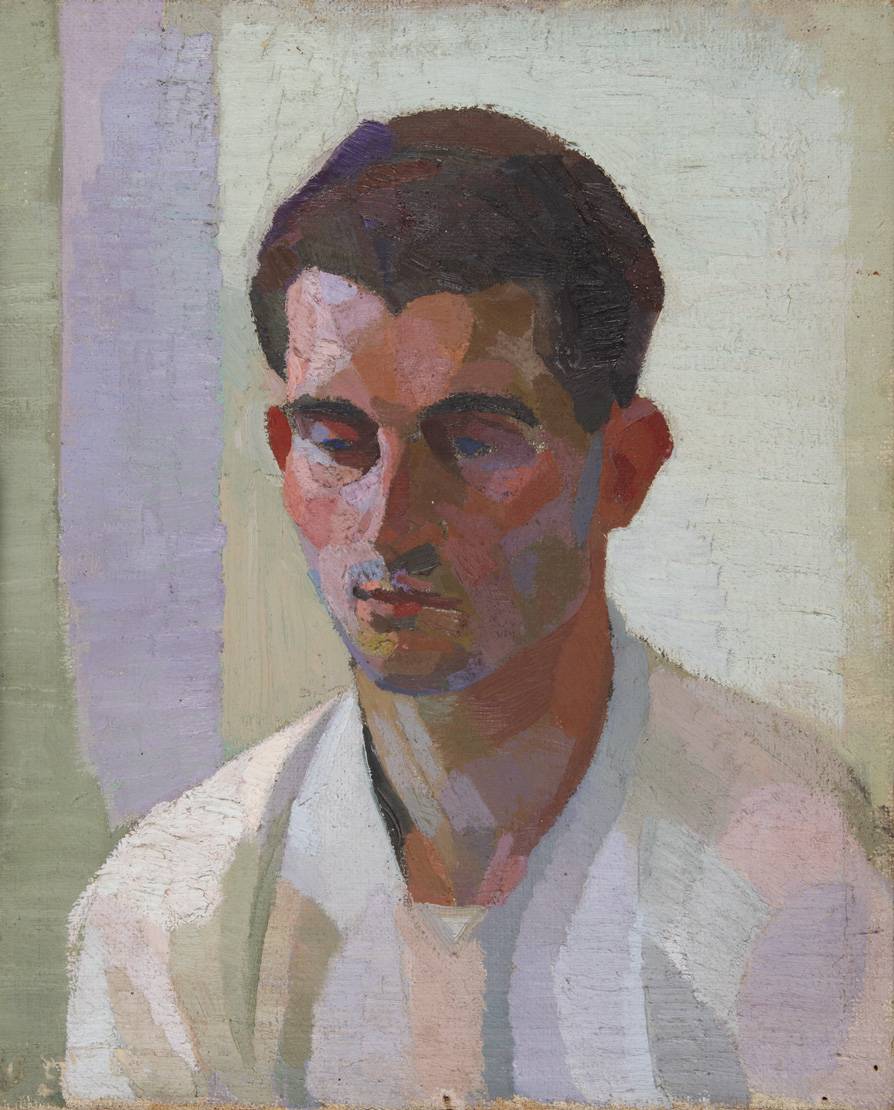 Cabeza de hombre, 1926. Carmelo Rivello (1901-1944). Óleo sobre tela.  60,5 x 50,5 cm. Nº inv. 2879.