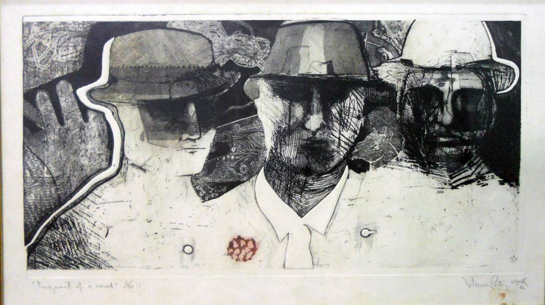 Fragment of a crowd, 1966. Liliana Porter (1941). Aguafuerte.  45,5 x 82 cm. Nº inv. 2928.