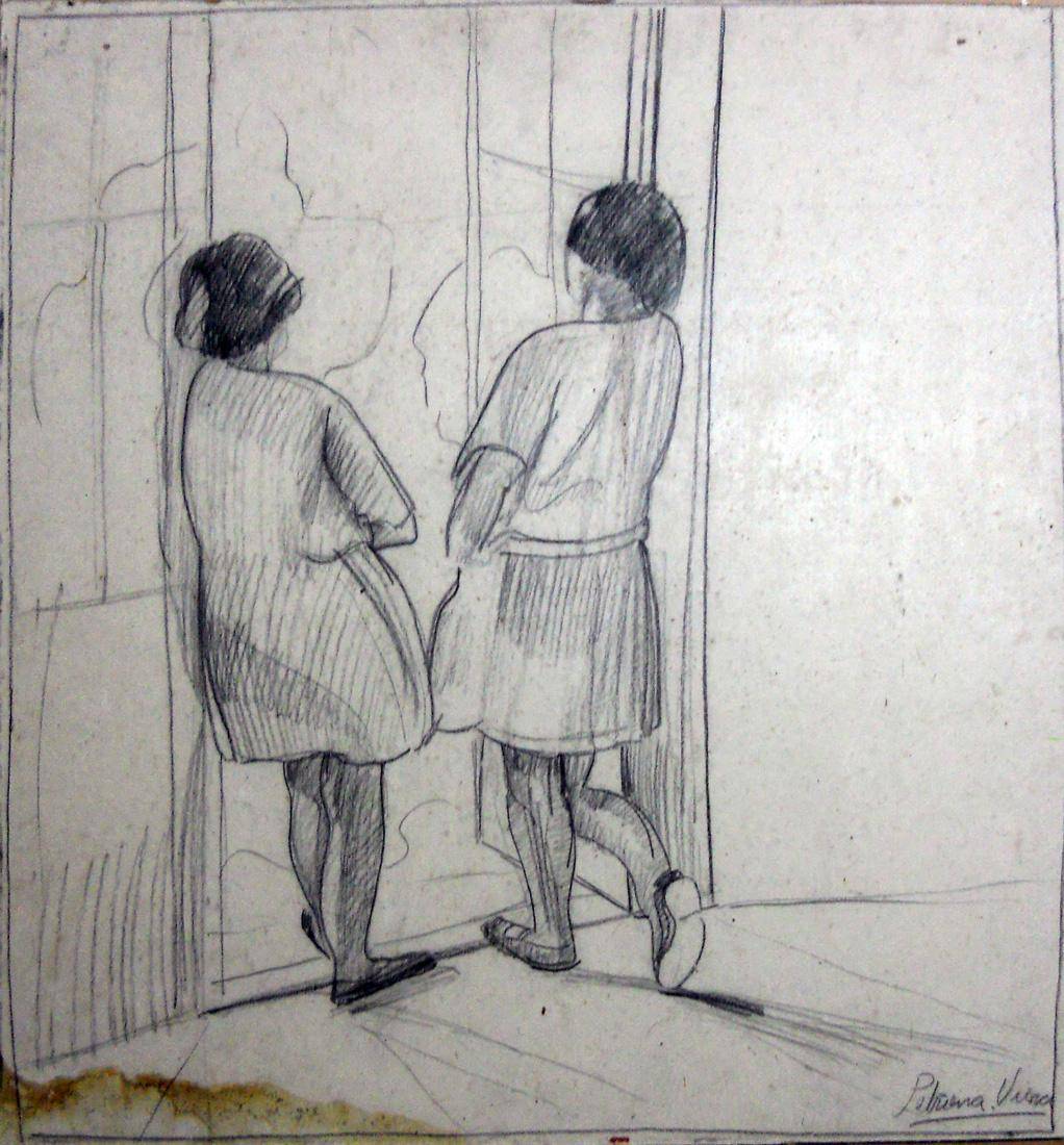 Niñas en la puerta, 1924