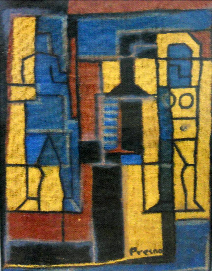 Boceto para tapiz, c.1963. Lincoln Presno (1917-1991). Témpera s/arp. y cartón.  54 x 38,5 cm. Nº inv. 2996.