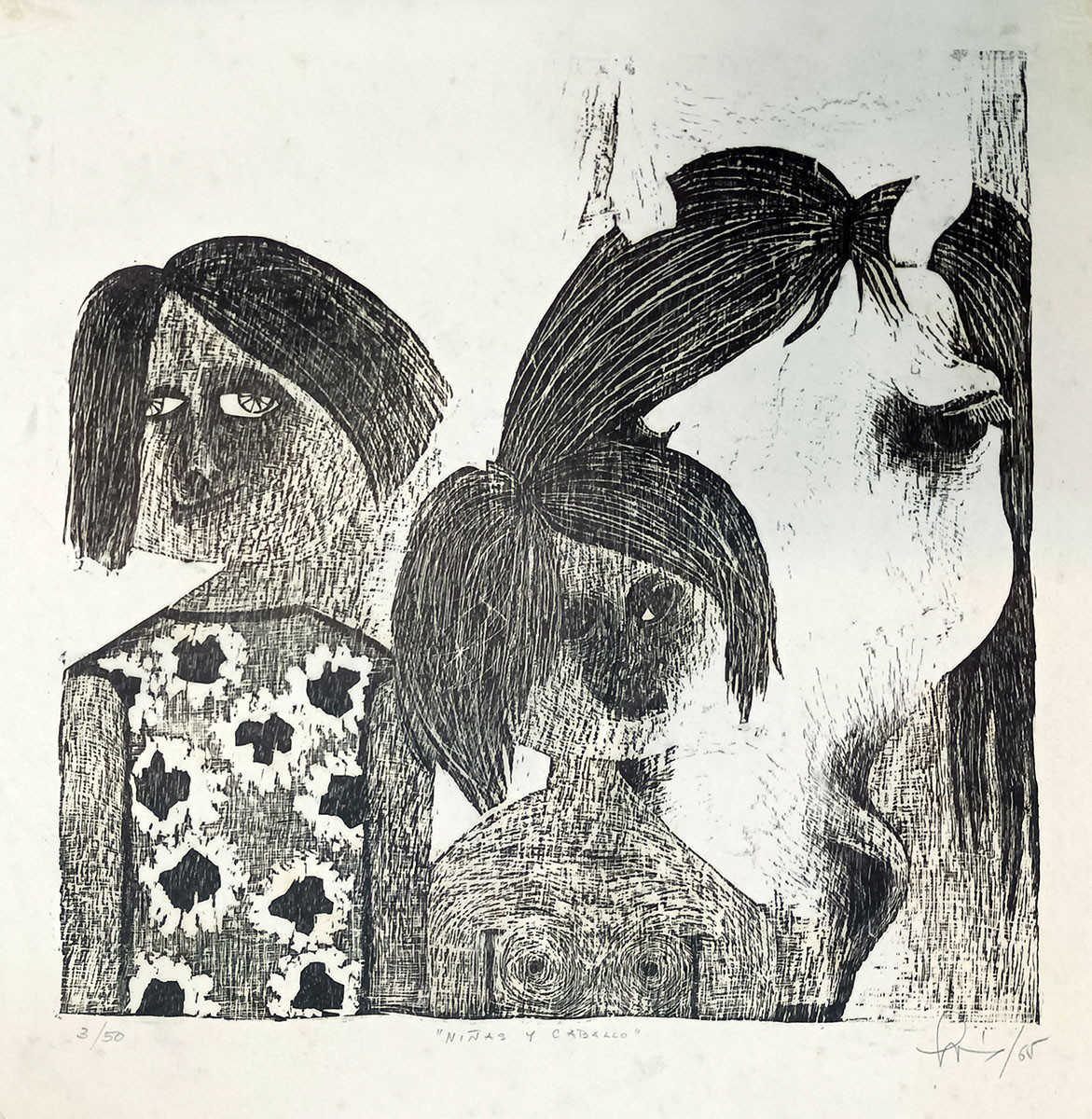 Niñas y caballo, 1965