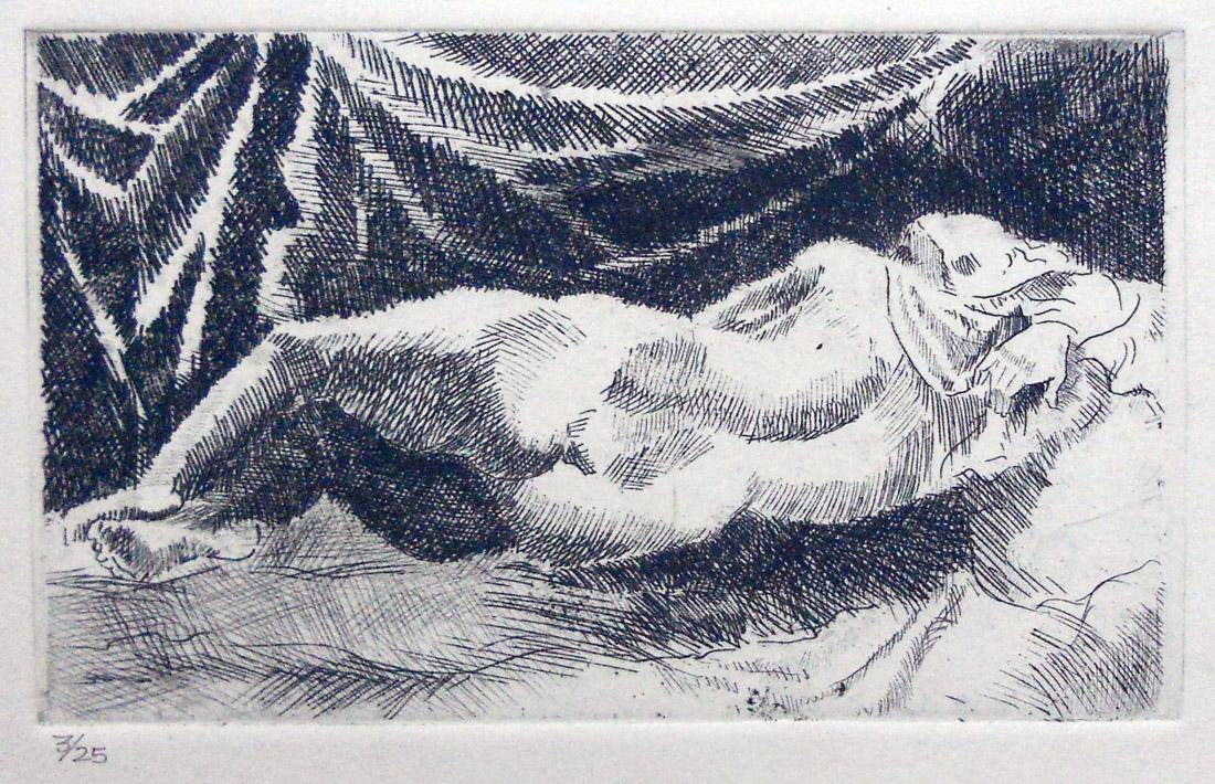 Grabado, 1964. Antonio Pena (1894-1947). Aguafuerte.  11 x 18 cm. Nº inv. 3064.