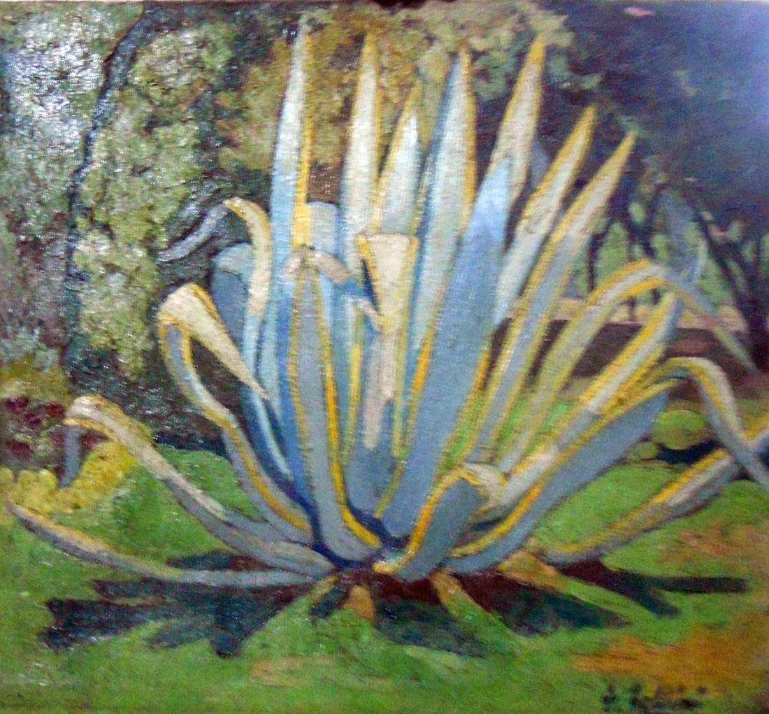 Cactus. Gilberto Bellini (1908-1935). Óleo sobre tela.  49 x 54 cm. Nº inv. 3085.