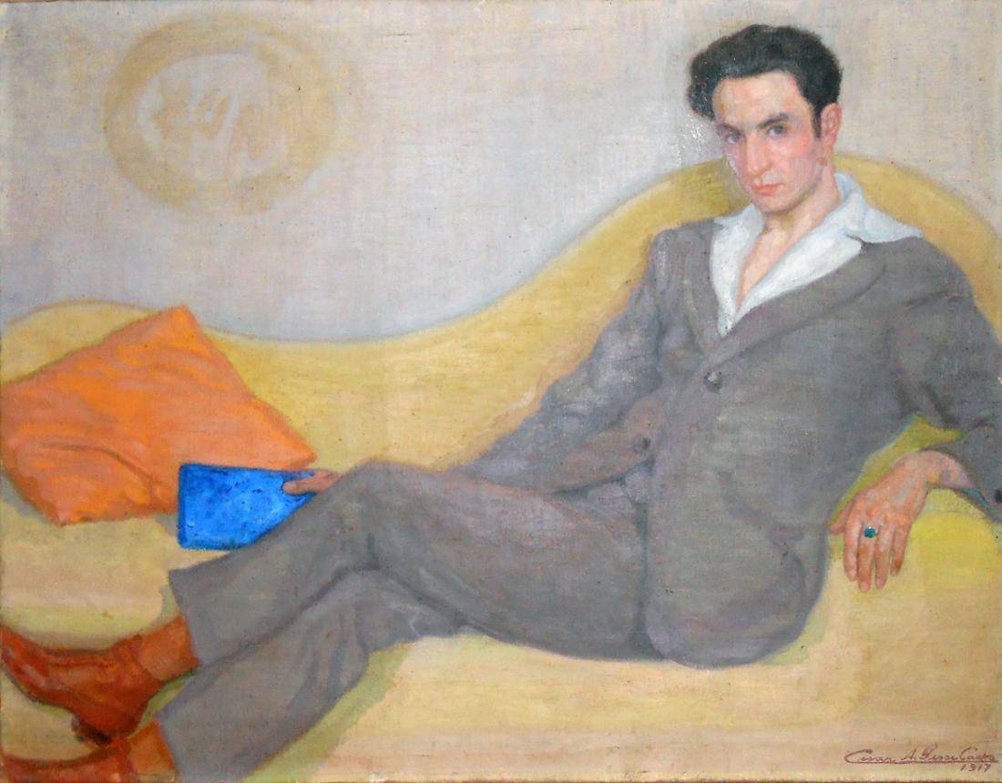 Retrato (Sr. A. Percivale), 1917. César Pesce Castro (1890-1977). Óleo sobre arpillera.  104 x 140 cm. Nº inv. 3099.