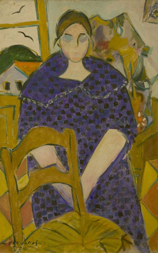 Pilar (retrato de su esposa), 1920. Rafael Barradas (1890-1929). Óleo sobre tela.  120 x 77 cm. Nº inv. 3124.