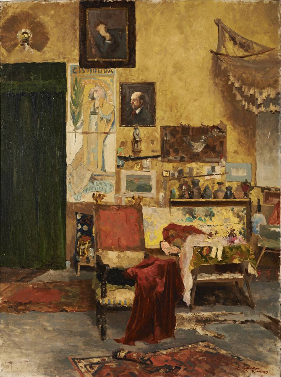 El taller, 1899. Pío Collivadino (1869-1945). Óleo sobre tela.  100 x 75 cm. Nº inv. 326.