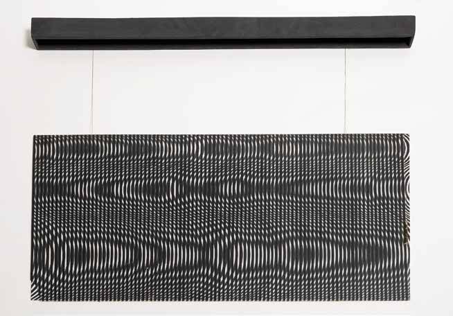 Destrucción de la singularidad de la forma por la repetición, 1970. Oscar Jorge Caraballo (1941-2014). Acrílico.  100 x 45 cm. Nº inv. 3550.