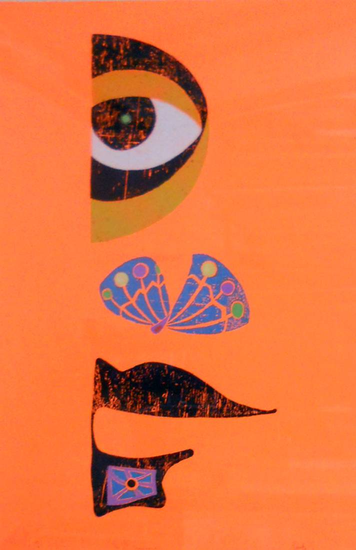 Mariposa, 1971. Heber Rolandi Scelza (1936). Grabado.  117 x 79 cm. Nº inv. 3566.