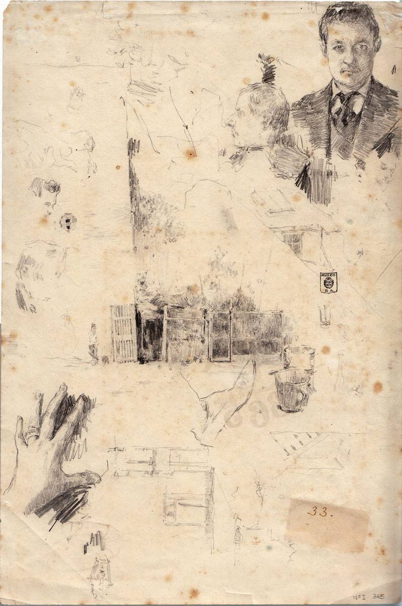 Estudio con dos Autorretratos, 1898