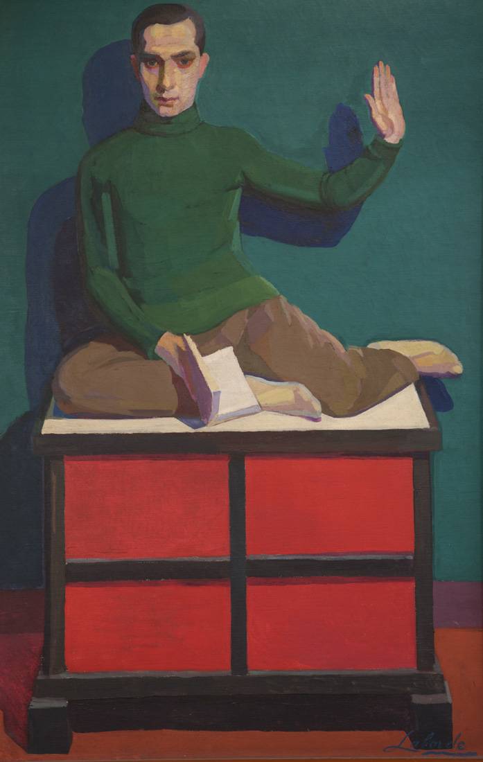 Retrato de Luis E. Pombo, c.1928. Guillermo Laborde (1886-1940). Óleo sobre tela.  169 x 110 cm. Nº inv. 3879.