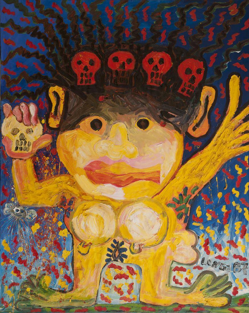 La muerte gorda, 1987. Hugo Longa (1934-1990). Acrílico sobre tela.  150 x 120 cm. Nº inv. 4028.
