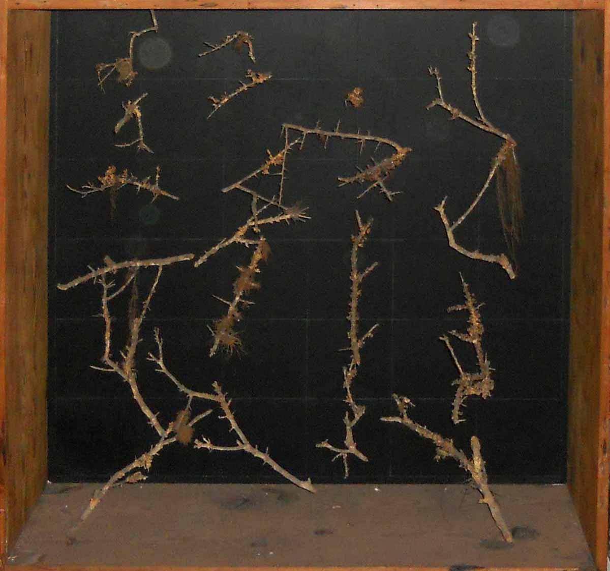 Propuesta ecológica-monte criollo nocturno,  . Rafael Lorente (1940). Técnica mixta - Escultura.  102 x 102 x 33 cm. Nº inv. 4042.