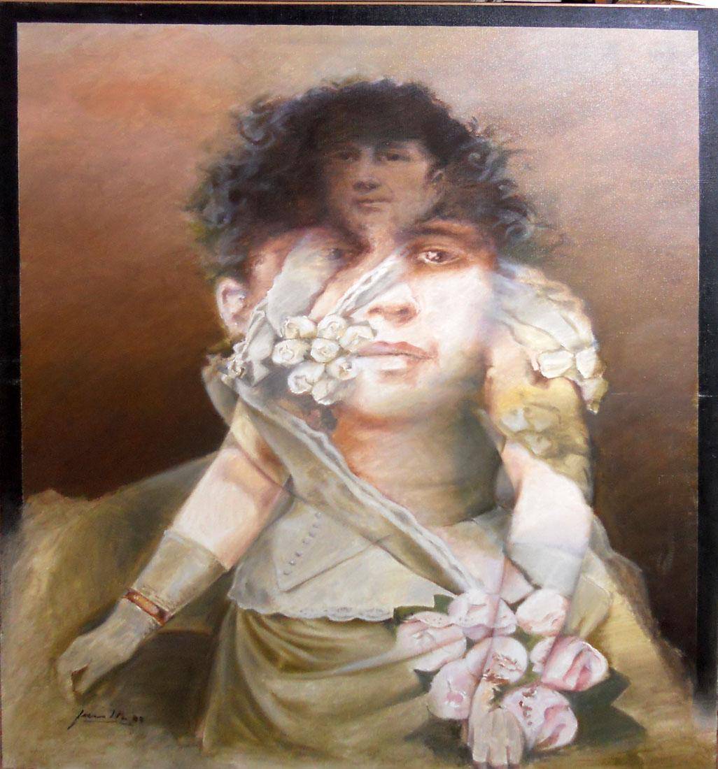 Carlota Ferreira, 1987. Pedro Peralta (1961). Óleo sobre tela.  170 x 140 cm. Nº inv. 4083.